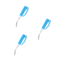 3Pcs Elderly Auxiliary Forks Sky-Blue Ergonomic Stainless Steel