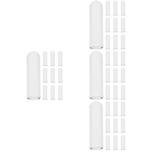 40Pcs Reusable Glass Straw Covers Clear Straw Tip Protectors