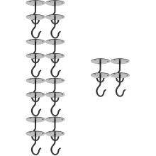 20Sets Iron Ceiling Hooks for Plant Hangers Home Use Black Heavy Duty
