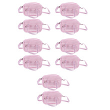 10Pcs Pink PU Dollhouse Mini Bag Cute Handbag for Dress-