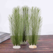 6X Aquarium Decorations Fish Tank Artificial Green Water Plants Made Of Silk Fabrics Plastic, Non-Toxic And Safe