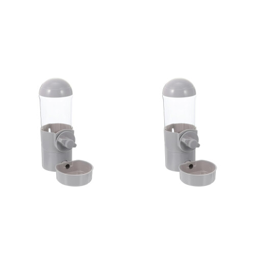 2Pcs Large Capacity ABS Dog Cage Waterer Pet Feeding Tool