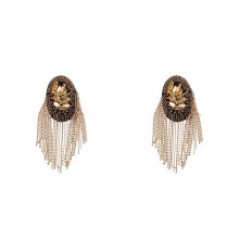 2St Gouden Kwast Epaulette Met Rhinestone Versiering