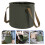 2Pcs Collapsible Bucket Green PVC Lightweight Foldable Water Container 8