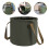 2Pcs Collapsible Bucket Green PVC Lightweight Foldable Water Container 9