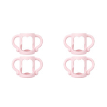 4Pcs Silicone Baby Feeder Handles Pink Nursing Bottle Handle Holder