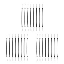 24Pcs Black Stretchy Spring Strap Pen Leash for Tablet Stylus and Keys