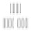 24Pcs Black Stretchy Spring Strap Pen Leash for Tablet Stylus and Keys 1