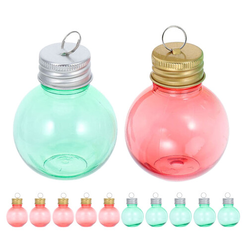 24Pcs Clear Round Plastic Baubles for DIY Crafting Wedding Party 1