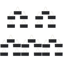 25Pcs Wooden Mini Chalkboards Blackboard Signs for Messages and Decor