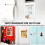 5Pcs Portable Magnetic Locker Mirrors White Ps for Makeup 9