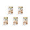 5Pcs Portable Magnetic Locker Mirrors White Ps for Makeup 10