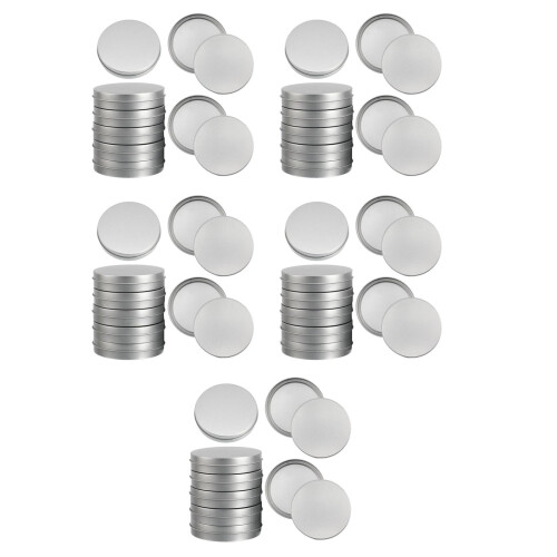 40Pcs Silver Artwork Iron Candy Container Multi-Functional Storage Box