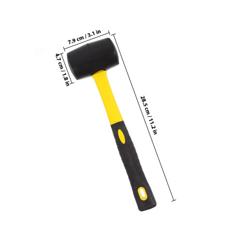 Maillet D'assemblage Caoutchouc Noir Mini Format Pour Chantier 1