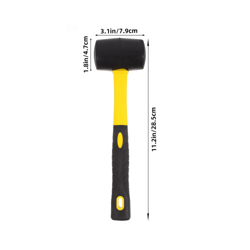 Maillet D'assemblage Caoutchouc Noir Mini Format Pour Chantier 2