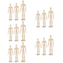 15Pcs Wooden Human Mannequin Beige Movable Joint Artists Drawing Model