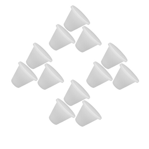 12Pcs Durable White Silicone Stoppers Flexible Spill-Proof Bottle Caps