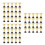 60Pcs Multipurpose Golden Plastic Mini Trophies for Children's Awards 8