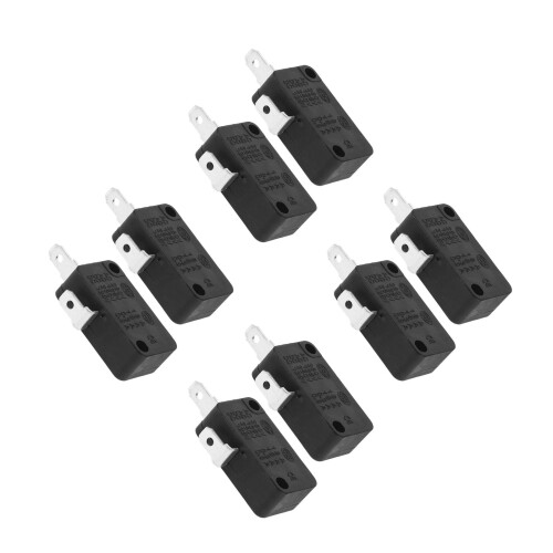 8Pcs Black Microwave Oven Door Switch Replacement Part for Home Use
