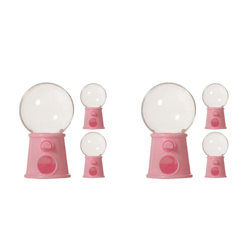 6Pcs Creative Plastic Gumballs Machine Candy Dispenser for Kids