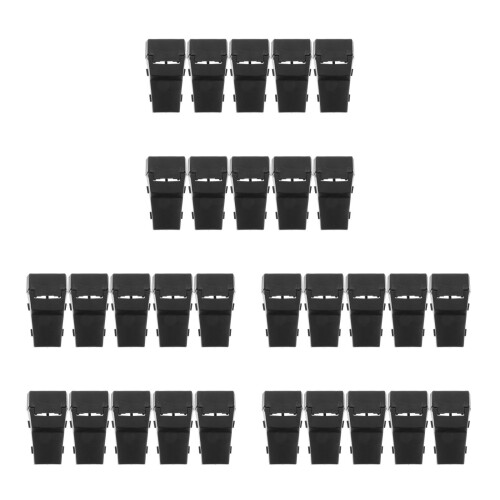 30Pcs Plastic Trash Bin Buckles Black Locks for Home & Office