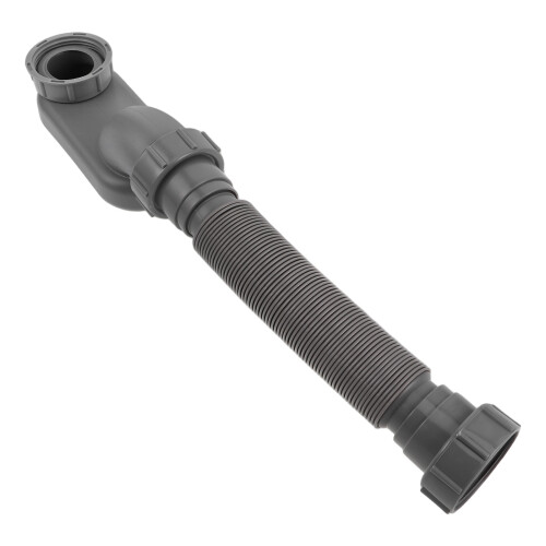 4Pcs Plastic Bathtub Drain Hose Flexible Grey Pipe for Bathroom Use 1