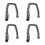 4Pcs Plastic Bathtub Drain Hose Flexible Grey Pipe for Bathroom Use 5