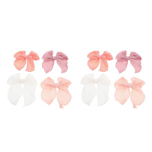 8Pcs Elegant Nylon Hair Clips Bowknot Ribbons for Girls Toddlers Women