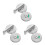 3Pcs Silver Bathroom Privacy Door Locks with Occupied Vacant Indicator 1