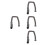 4Pcs Plastic Bathtub Drain Hose Flexible Grey Pipe for Bathroom Use 9