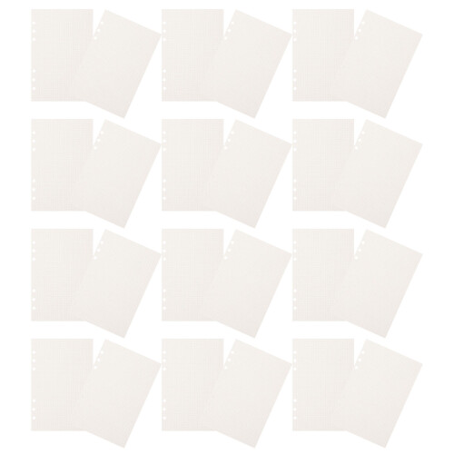 225St Navulpagina's Wit Ruitpapier Voor 6 Gats Ringband En Notepad