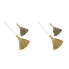 4Pcs Handmade Soft Bristle Brooms Natural Straw Indoor Dust Removal
