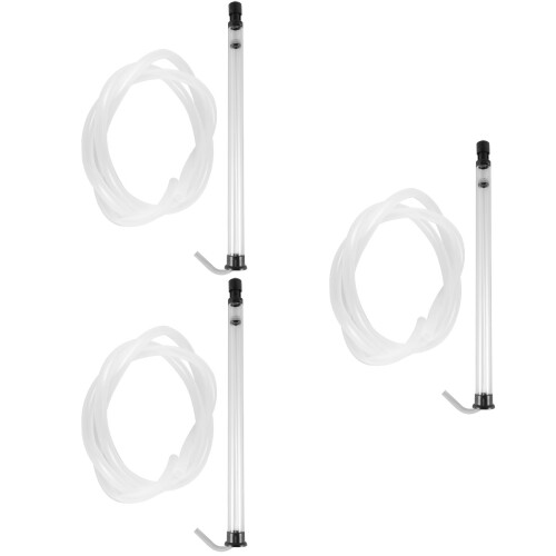 3Sets Compacte Zwarte Siphonslang Voor Wijn En Bier Transfer Thuis