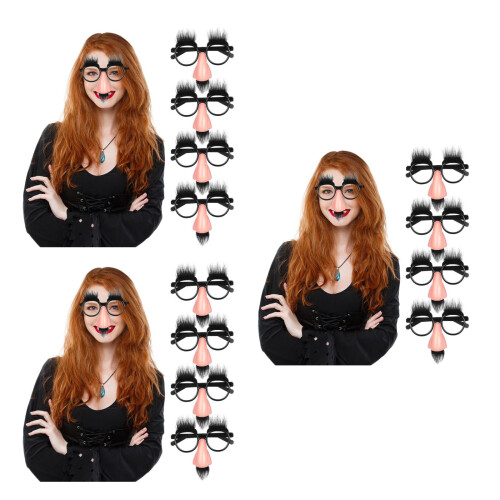 15Pcs Creative Glasses with Nose Mustache Beard Accessory