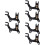 6Pcs Black Adjustable Bike Disc Brake Brackets Durable Frame Adapter 5