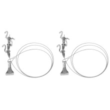 2St Multifunctionele Zilveren Picture Wire Set Voor Ophangen