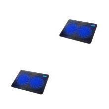 2St Zwarte Laptop Ventilator USB Notebook Cooler Energiezuinig