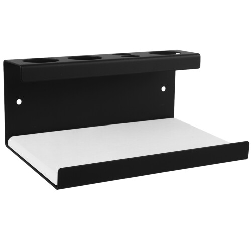 2Stk Schwarzer Zahnputzbecher Halter Luxus Bad Organizer 2