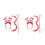 2Sets Polyester Foam Cupid Haarband Rood Valentijn Party 1