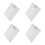 4Pcs Silver Kitchen Range Hood Filters Aluminum ABS Grease Filter Set 4