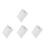 4Pcs Silver Kitchen Range Hood Filters Aluminum ABS Grease Filter Set 7