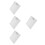4Pcs Silver Kitchen Range Hood Filters Aluminum ABS Grease Filter Set 8