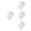 4Pcs Silver Kitchen Range Hood Filters Aluminum ABS Grease Filter Set 9