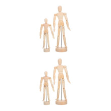 4St Flexibele Mannekijn Figuren Voor Decor En Schetsen Beige