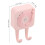 3Pcs Pink Wall Key Hooks ABS Smart Reminder Home Utility Alert 2
