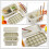 2Pcs Space-Saving White Plastic Paint Brush Holder and Cleaning Bucket 6