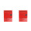 2Pcs Red Decorative Home Wall Mailbox for Photo and Ornament 2