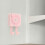 3Pcs Pink Wall Key Hooks ABS Smart Reminder Home Utility Alert 5