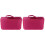 2Pièces De Rangement Cd Dvd Rouge Grand Capacité Zippé Résistant 1