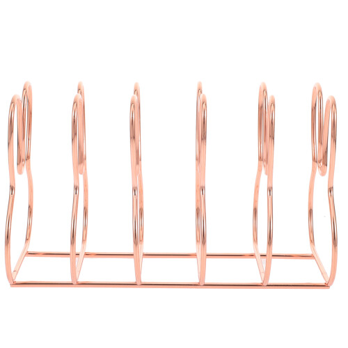 3Pcs Multi-Purpose Rose Gold Iron Bookends Study and Office Organizer 1